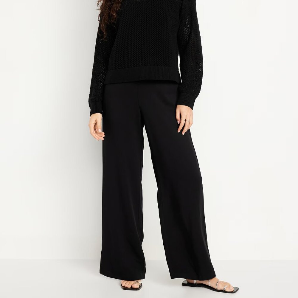 Old Navy Black Highwaisted Trouser Size XXL Tall EUC